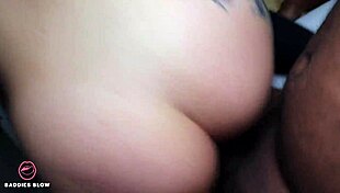 Overwhelmed by Huge BBC Deepthroating Cum-Filled Facial Bliss