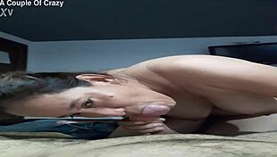 damn this mature Venezuelan wife gives sloppy deepthroat gagging on my cock