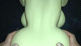 Sally Bent Over Desk Doggystyle Creampie In Curvy Big Ass Vagina Closeup