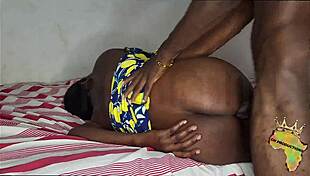 ebony slut bent over takes rough doggy dick quickie and shuts up