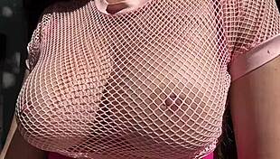 italian milf artemisia loves her big natural tits bouncing in a steamy outdoor session