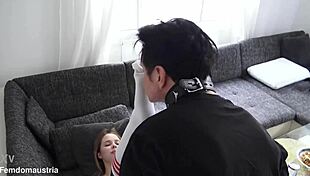 Kelly endures intense classic stockings foot worship and sock sniffing