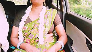 Indian Aunty's Big Natural Tits Bounce as She Fucks English Boy with Dirty Telugu Talk!