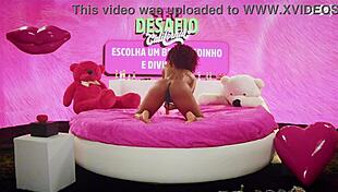 EBONY BABE FINGERS SHAVED PUSSY TO SQUIRTING ORGASM!