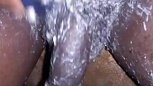 19YO Boy Shaves Big Black Monster Cock Masturbating