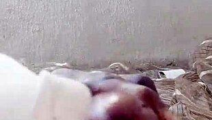 africa man's juicy solo ebony anal play