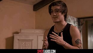 Stepson and Stepdad Double Penetrate Redhead Stepmom Hardcore with Monster Cocks