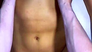 Stepdad and best friend sneak kitchen kisses into hardcore creampie