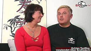 deutsche milf, ready for a wild dreier with hubby and stranger at home?