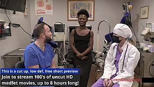 i'm rina at my yearly checkup spreading shaved pussy for the nurse