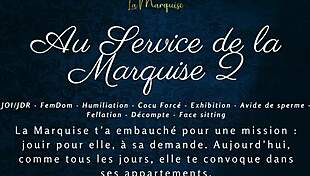 he serves the marquise in french femdom joi