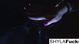shyla stylez lights up while teasing her big tits in sexy smoking fetish play
