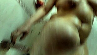 i cum so hard in moscow bathroom shovin huge dildo deep then blowjob on my big tits