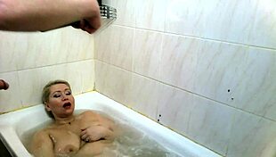 i cum so hard in moscow bathroom shovin huge dildo deep then blowjob on my big tits