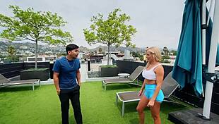 fit blonde milf gets fucked hard by young neighbor boy next door wait he so big!!