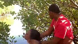 Milf's Beach Quickie Deepthroat Leads to Wet Cumshot