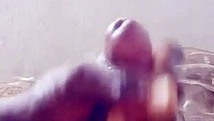 africa man's juicy solo ebony anal play