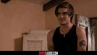 Stepson and Stepdad Double Penetrate Redhead Stepmom Hardcore with Monster Cocks