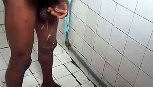 africa man's juicy solo ebony anal play