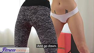 athletic yoga babes sweat through intense gym sex sessions
