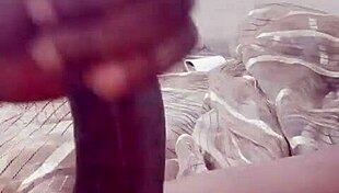 africa man's juicy solo ebony anal play