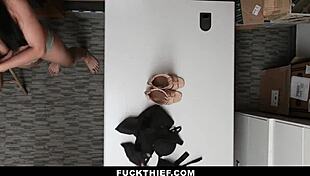 cute asian shoplifter fucked hard by cop