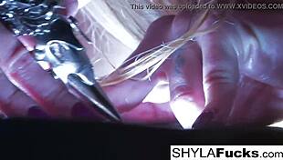 shyla stylez lights up while teasing her big tits in sexy smoking fetish play