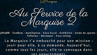 he serves the marquise in french femdom joi