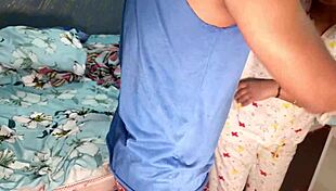 boy asks for yogurt but ends up filling horny aunt's tight pussy with his cream on ranch