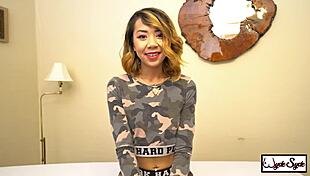 king noire teases kimberly chi's hairy trimmed asian folds