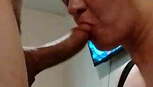 Wife On Knees Gagging Sloppy Deepthroat Choking Spit Share Super Cock