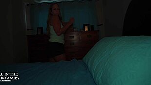 ever wonder what happens when mature stepmom kymber leigh gets cozy with stepson on movie night?