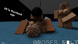 Roblox gymnast twists into acrobatic sex positions