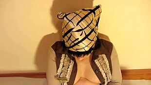 hey, watch this horny russian waitress stuff her shaved pussy with fruit for orgasm at work