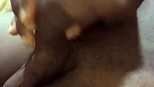 africa man's juicy solo ebony anal play