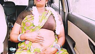 Indian Aunty's Big Natural Tits Bounce as She Fucks English Boy with Dirty Telugu Talk!