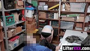 shoplifter teen punished hard by security in backroom