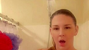 homemade shower fun as i soak up and grope my wet curves
