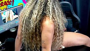 A Novinha Flashes Wet Pussy on Podcast Leading to Fiery Barraco Creampie