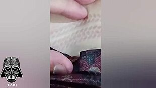 Bound brunette caresses huge cock bareback creampie bliss