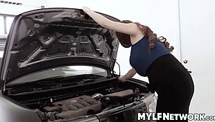 Alex's Car Breaks Down Neighbor Pounds Her Wet Cunt Hard!