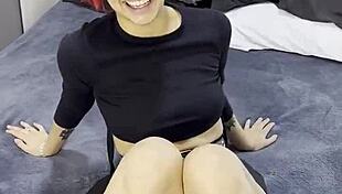 What secrets does tiny emo goth teen reveal in casting interview before creampie filling?