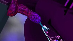 i suck this huge cock then bounce on the furry dildo machine nonstop