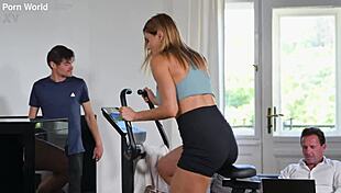 after workout busty kitana lure lures housemates into wild dp threesome gp3162