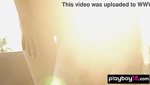 passionate ukrainian teen kay j caresses naked gf jana bubu's big natural tits