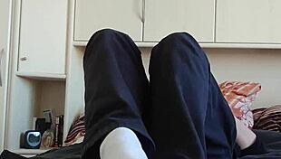 wanna see my white sneaker socks up close for foot fetish fun?