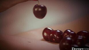 Kenna James begs deeper in interracial mmf double penetration with deepthroat and cum on small tits