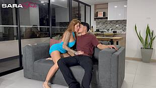 Fucking young neighbor while cuck husband scrolls phone!