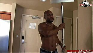 wanna see this blonde milf slut share her big natural tits in wild interracial mmf threesome?