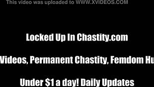 i tease your throbbing cock before locking it in my tiny plastic cage